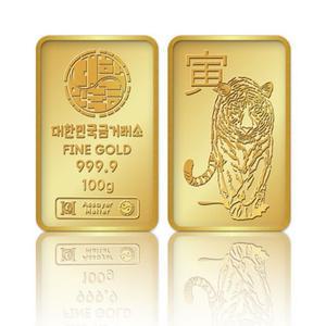 갤러리아 대한민국금거래소 호랑이 골드바 100g_기본케이스