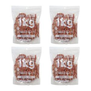 테비 사사미 1kg 닭가슴살과대구스틱 x4봉 대용량 강아지간식