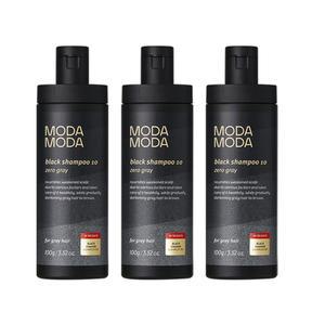 모다모다 3세대 제로그레이 블랙샴푸 10 100g x 3개 (총 300g) 흰머리 염색 새치 자연갈변 샴푸