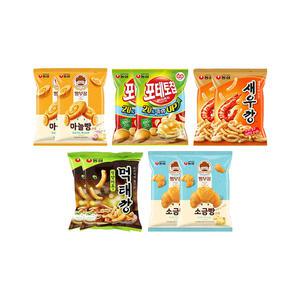 농심 빵부장 마늘빵2개,포테토칩 오리지널2개,새우깡2개,먹태깡2개,빵부장 소금빵2개