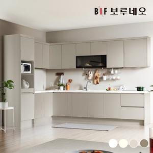 나비드 주방 싱크대 시공 ㄱ자 4.5m 멀티 수납형 E0 PET소재