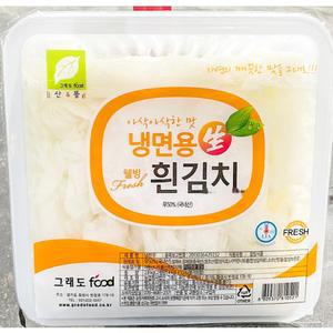 하얀 무김치 5.6kg 냉면 흰색 슬라이스무 무절임 쫄면 토핑