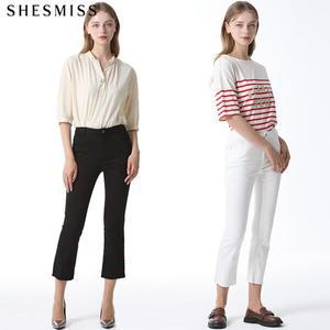 [쉬즈미스][쉬즈미스(SHESMISS)] 프린지컷팅 슬림핏 코튼 팬츠 (택가격 138000원)