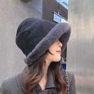 [라일리] Rly 여성 겨울모자 양털버킷햇 귀달이 벙거지 모자