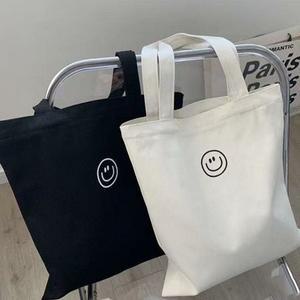 [라일리] Rly 스마일 패브릭 에코백 데일리 캐주얼가방