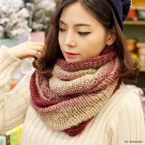 E 5 그라데이션 넥워머 목도리 겨울머플러 니트