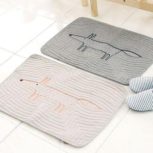 퀄팅 여우 발매트 1P 욕실 발판 현관 인테리어 매트