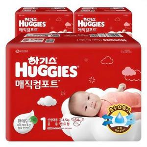 하기스 매직컴포트 NEW 밴드형 기저귀 남여공용, 1단계, 192매 one option