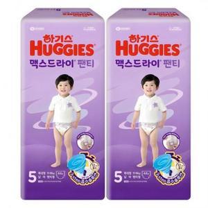 하기스 2024 맥스드라이 팬티형 기저귀 남아용 특대형 11~16kg, 5단계, 88매 one o