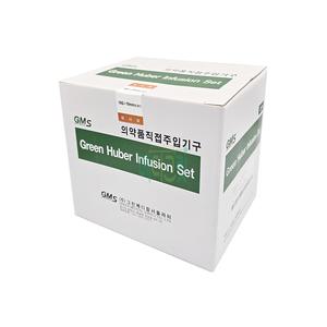 그린 케모포트니들 19G x 19mm 25개입(Green Huber Infusion Set) 의약품 직접 주입기구