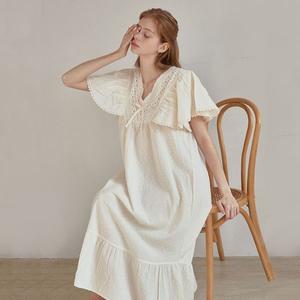 [바풀] LL44027 31 여성잠옷 순면 파자마 원피스 여름 잠옷_P360910481