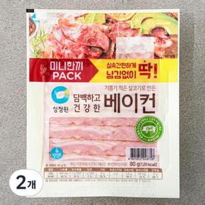 청정원 담백하고 건강한 베이컨, 80g, 2개 one option