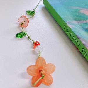 끈갈피 비즈 책갈피 DIY 만들기 키트 네잎클로버 은방울꽃 능소화 북마크