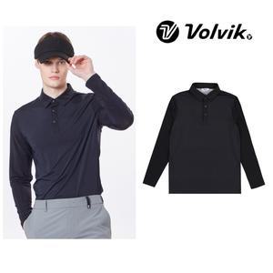 24SS 볼빅 남성골프 에센셜 시즌패턴 냉감 긴팔 티셔츠 VMTSO493 BK