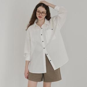 [제작] 버티 주머니 포인트 루즈핏 셔츠 80772 빅사이즈여성의류