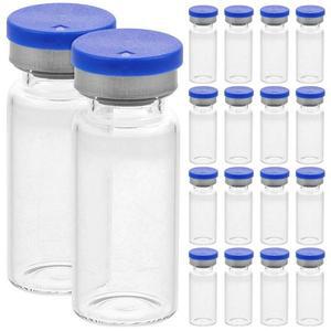 유리 투명 실험 병 샘플 유리병 액체 여행 용기 투명 바이알 멸균 바이알 캡 10ml 20 개
