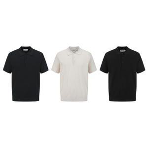 (3컬러) 25SS 비스코스혼방 반팔 니트카라티 ADF2ET1902 CM9344