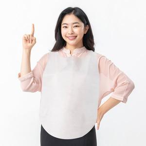 [기타]해피락 국산 업사이클링 일회용 부직포 앞치마_컬러랜덤 100매 위생앞치마 업소용