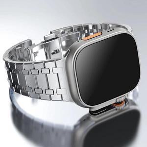 Apple Watch Ultra 2 밴드용 링크 팔찌 49mm 9 8 7 스테인레스 스틸 스트랩 SE 6 5 4 3 1