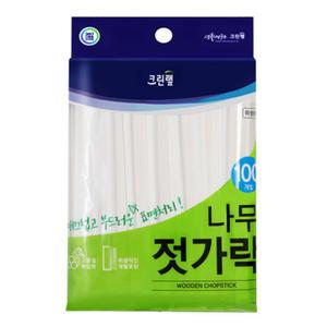 매끄러운 일회용 나무 젓가락 100p 세트 포장 배달 용품