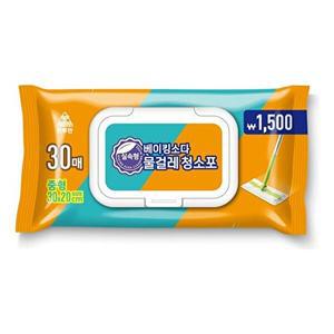 국산 베이킹소다 물걸레청소포 30매(중형 30X20cm)-WFHE1N9