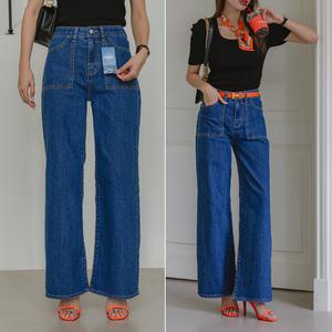 빅포켓와이드 96플레이스 여름신상 탄탄한 원단의 사각포켓 와이드팬츠