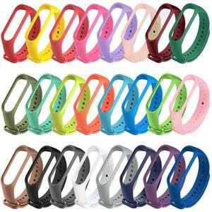 샤오미 밴드 7 6 5 4 3 손목 실리콘 시계줄 스트랩 MiBand 5/6/7 워치 액세서리