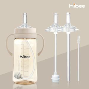 [하이비] 혼합형 젖병빨대 2단계 2P 더블하트 모윰 호환 아기 빨대컵