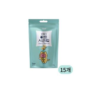 굿밸런스 고양이 간식 하트시리얼 참치 80g 15개, 20개