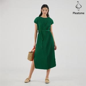 플리츠미 썸머 쉐브론 벨티드 원피스 HPOPM024H11