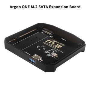 Argon ONE M.2 Raspberry Pi 4 확장 보드 알루미늄 하단 케이스 USB 3.0-M.2 SATA NVMe SSD 어댑터