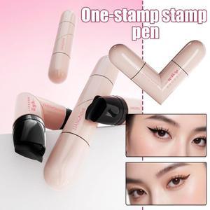 1Pc 원터치 스탬프 펜 편한 방수 비 얼룩 더블 헤드 아이 라이너 인감 편리한 지속