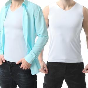 2500배송 아이스 심리스 쿨나시 여름 민소매 노라인 V넥 남성 쿨티셔츠 무봉제 기능성 냉감 런닝