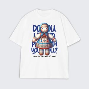 DOLL 오버핏 유니크 반팔 티셔츠