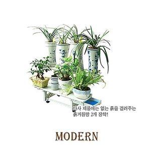 [오너클랜]모던 물받이 화분 정리대 2단 인테리어 진열대 선반