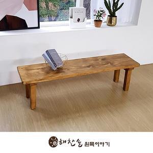 해찬솔 소나무 통원목 에코 1600긴벤치 원목의자_tr 원목식탁의자 우드슬랩 카페의자