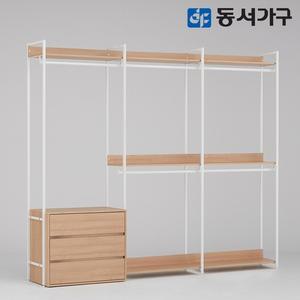 몬티아 철제 시스템 셀프 드레스룸 2400 4단 서랍행거 DF643461