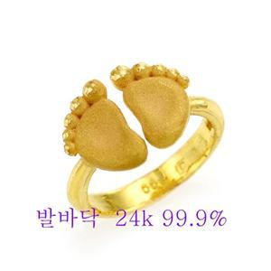 [피주얼리]발바닥 모양 순금 반지 1.875g 순금 24k 99.9 돌 백일 반지 돌반지 기념 선물용 30종 r
