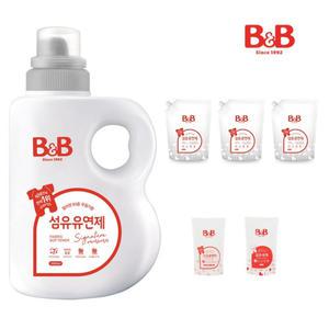 비앤비 유아 섬유유연제 베르가못향 1500ml 용기형 1입+리필형 3입+증정품