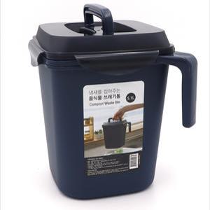 밀폐 음식물 쓰레기통 5.1L 손잡이형 물빠짐