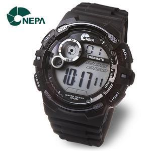 [네파] NEPA 방수 전자 남성 학생 스포츠 군인시계 N310-BK-SIL