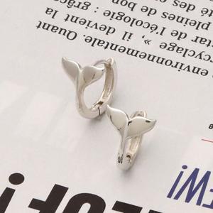 [메리그린]925 SILVER 실버 고래꼬리 링 귀걸이