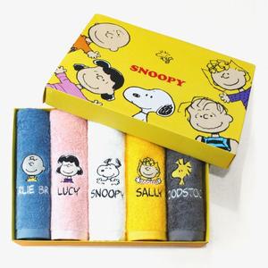 [송월타월]송월타올 스누피 피너츠 180g 호텔수건 타올 40수 5매 선물세트