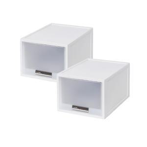 화인 스텝 서랍 박스 수납 정리함 펜트리 수납함 데스크오거나이저 2P 40cm 1단 2호