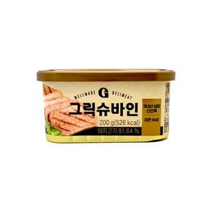 삼립 그릭슈바인 햄 캔햄 200g 국산 돼지고기 91%