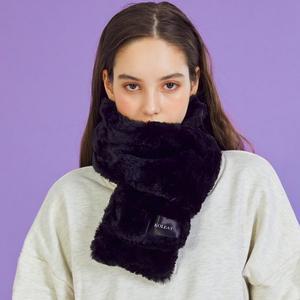 [KOLEAT]WOMEN 데일리 웜 히팅 퍼 목도리 [BLACK] 겨울 머플러 ver.