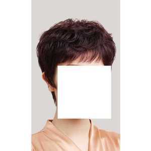 이명화 가발 여성 숏컷  중년 헤어 스타일 버건디