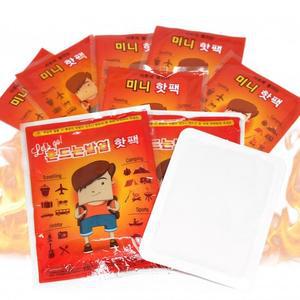 핫팩 포켓용 최고온도 8시간 발바닥 미니 핫팩 지속 최고온도 핫팩 붙이는 63도 흔드