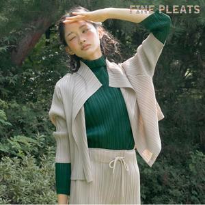 [FINE PLEATS] 피네 플리츠 7부 숏 가디건 오트밀