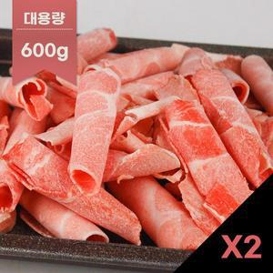 [기타][전통참돼지] 한돈 대패목살 600g x 2팩, 총 1.2kg (냉동) [다짐육 증정]
